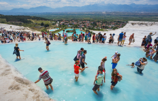 Pamukkale ören yeri bilet satış gişeleri ve giriş kapısı